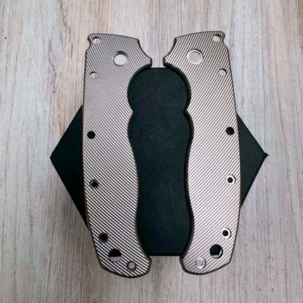 CLEARANCE - STOCKY GOAT - SMALL PIVOT - Textured Titanium Scales (Compatible with Demko AD20.5)