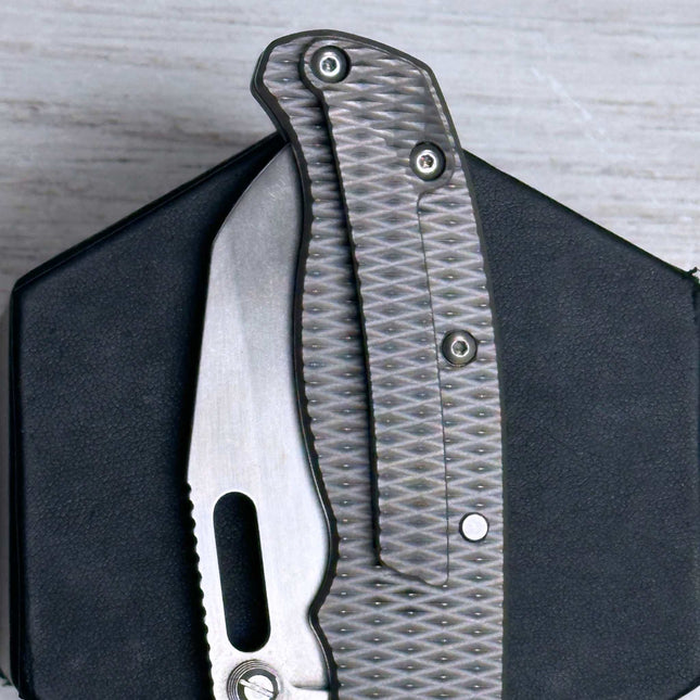 OEM Diamond Texture / Demko AD20/AD20S/AD20I Titanium Pocket Clip - Original GOAT