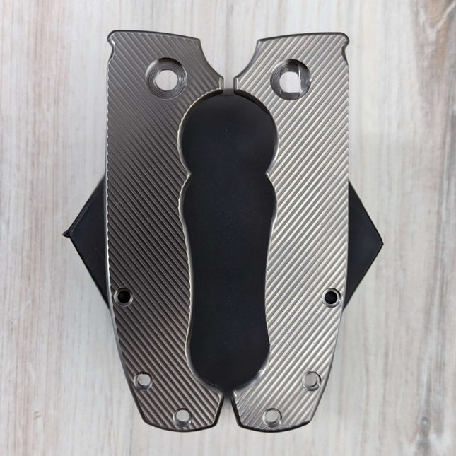 MM2 / STONED - Linerless - Textured Titanium Scales (Compatible with Demko AD20 & AD20S)