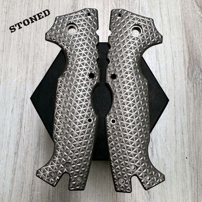 STOCKY GOAT - Sharktooth - LINERLESS Titanium Scales (Compatible w/ Cold Steel AD - 10 & AD - 10 Lite) - Original GOAT