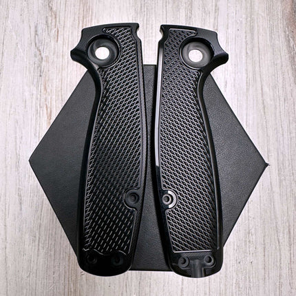 POLY GOAT - Midnight - Gunstock - Black Opaque Polymer Scales (Compatible with Demko Shark Cub - Ultem & G10 Only)