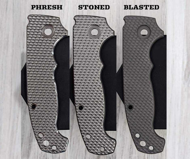 STOCKY GOAT - Smooth - LINERLESS Titanium Scales (Compatible w/ Cold Steel AD - 10 & AD - 10 Lite) - Original GOAT