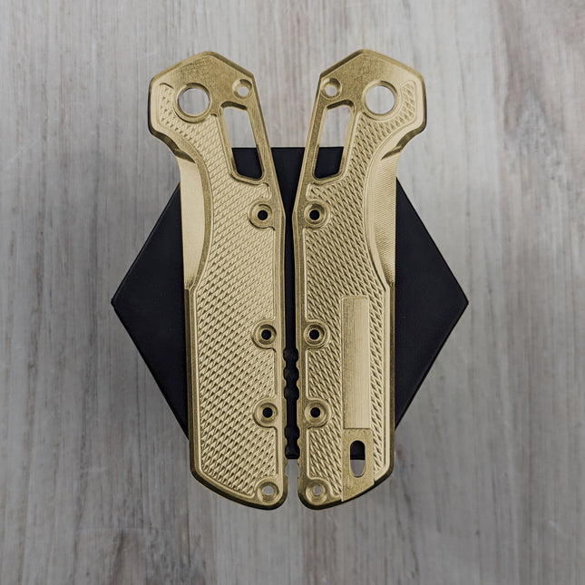 STOCKY GOAT - V2 - Gunstock - Brass Scales (Compatible with Microtech Standard Issue (MSI))