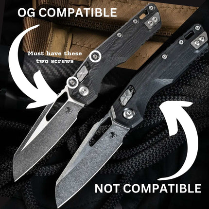 STOCKY GOAT - V2 - Gunstock - Titanium Scales / Lightweight  (Compatible with Microtech Standard Issue (MSI))