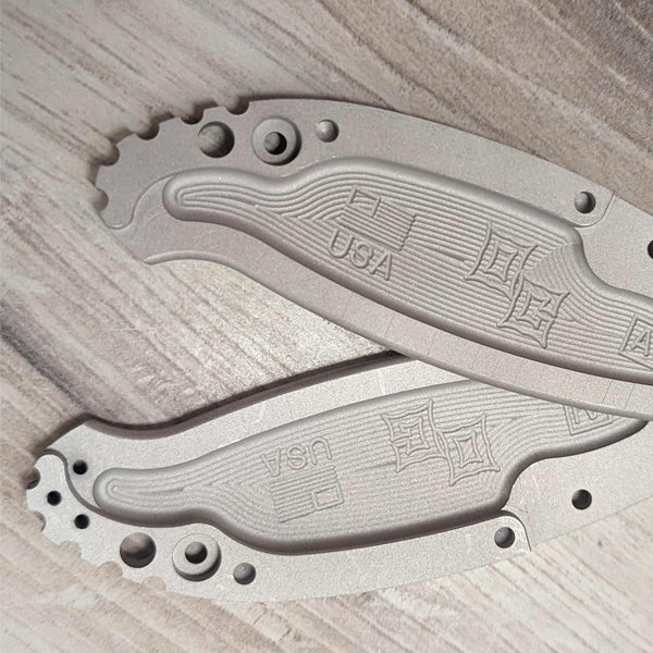 GOAT SHELL - Wings - Linerless Aluminum Clamshell - Stoned / Ceramic Coated (Compatible with Spyderco Manix 2)