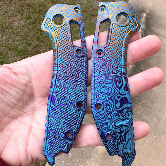 "Fauxkuti til' You Make It" Microtech Stitch 1/4" RAM - LOK Compatible Custom Gunstock Titanium Scales - Original GOAT